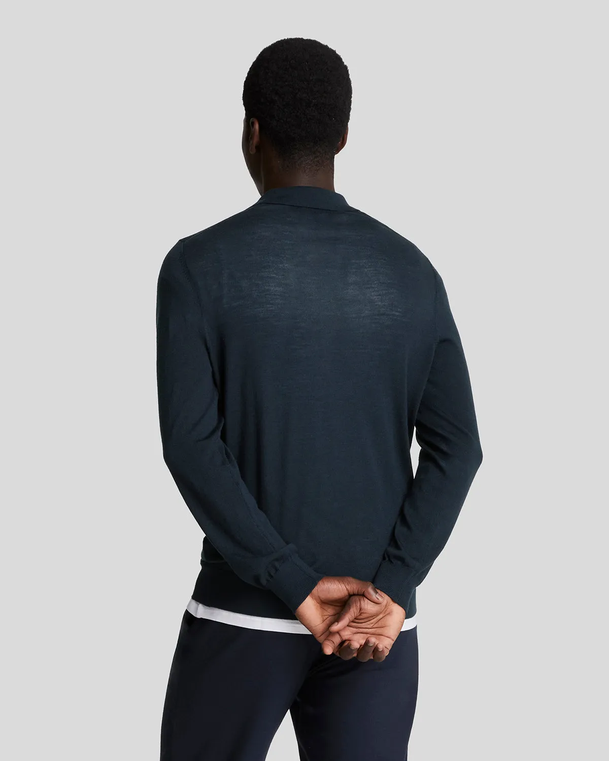 Tonal Eagle Merino Collared Jumper