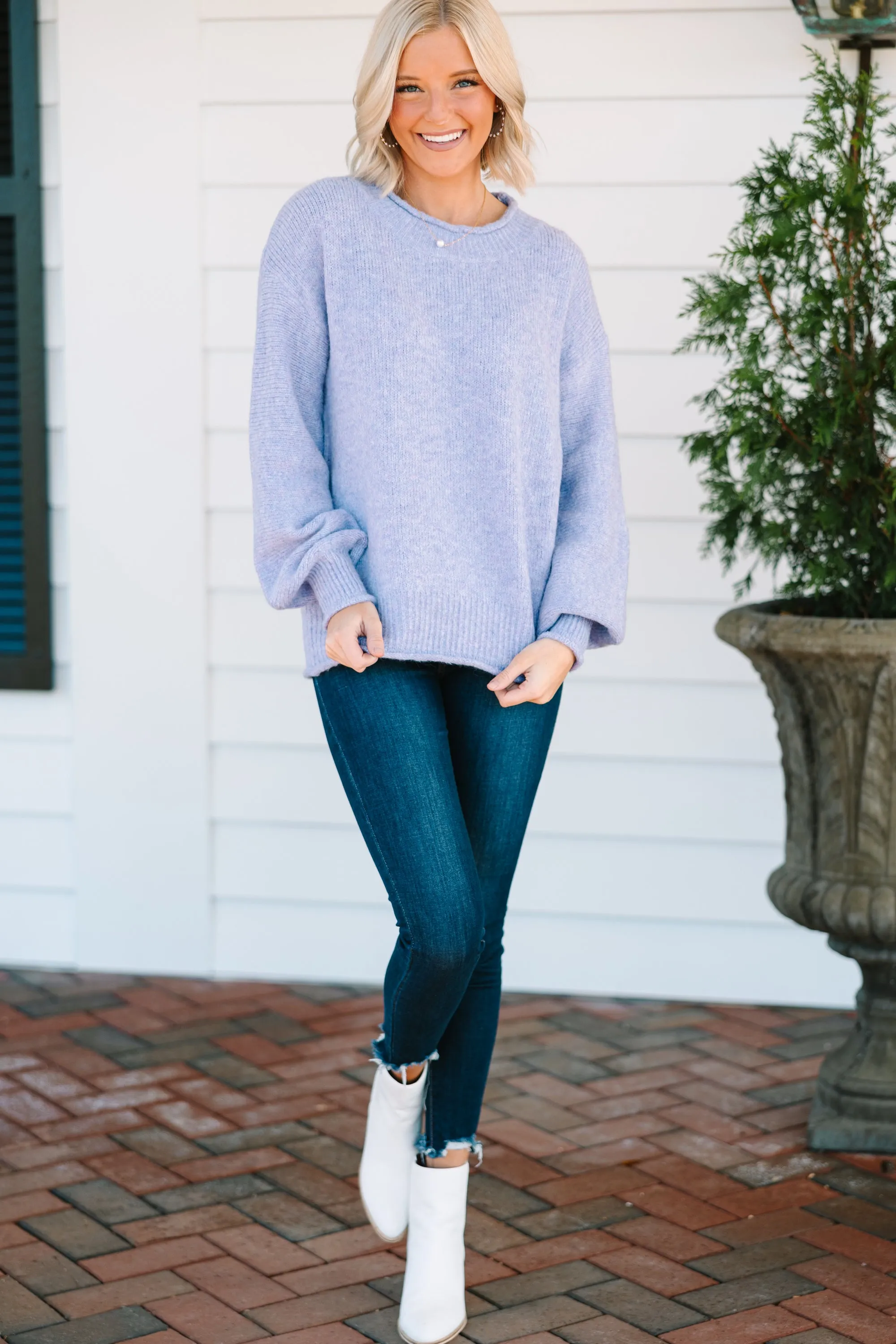 Tried It All Lavender Purple Sweater