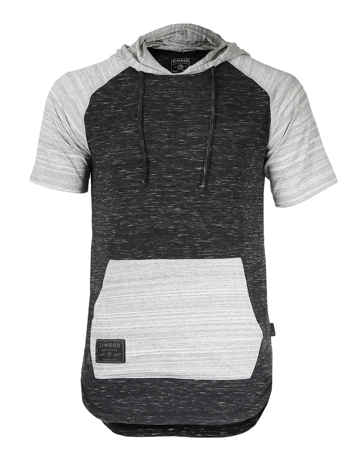 Two-Tone Short Sleeve Raglan Hoodie