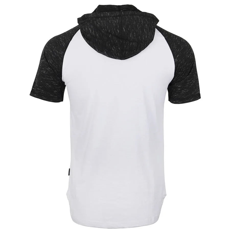 Two-Tone Short Sleeve Raglan Hoodie