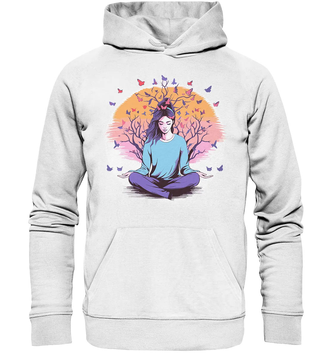 Unisex Bio-Hoodie mit Mental Health Motiv "Leichtigkeit"