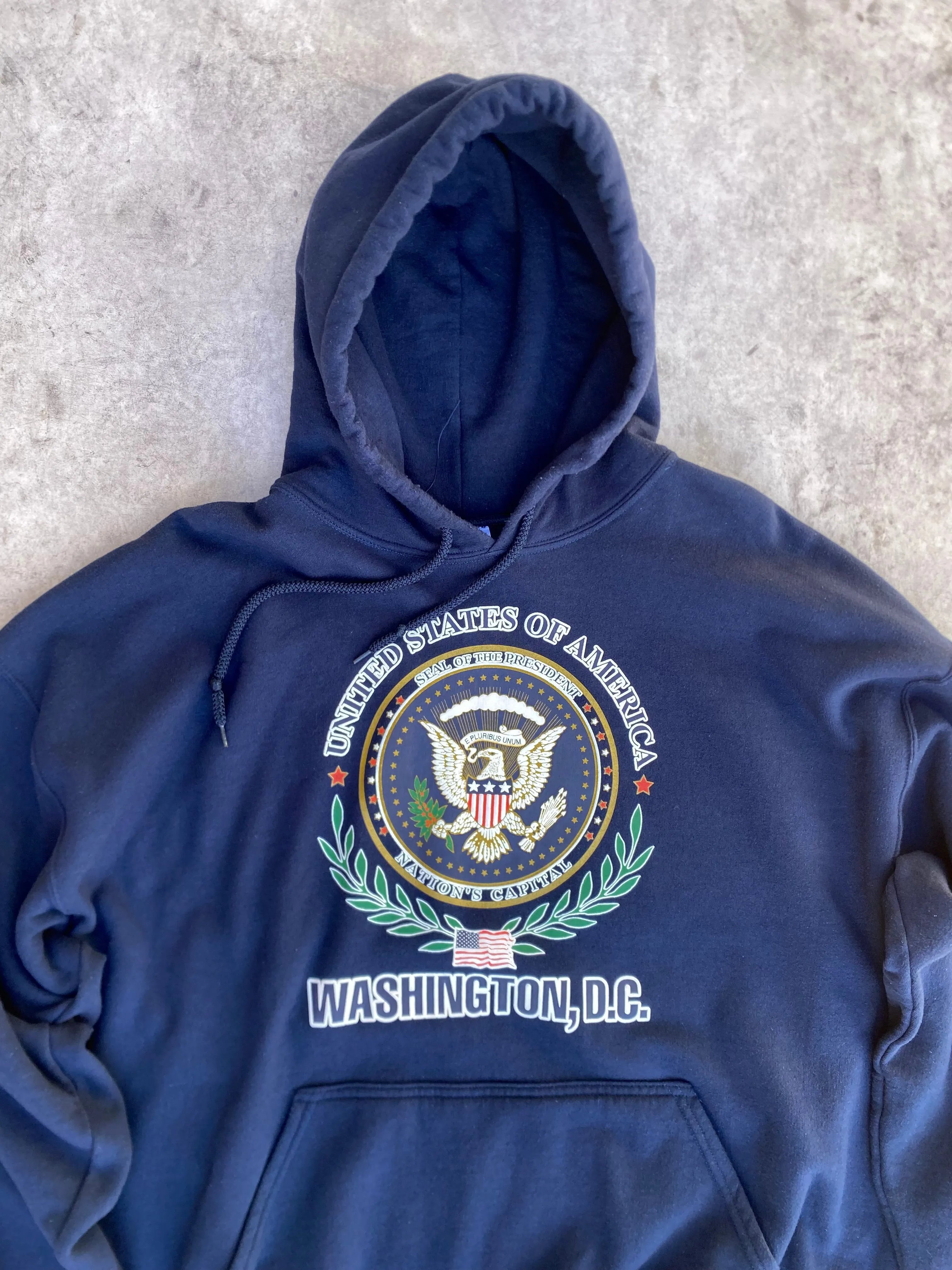 Vintage United States of America Washington DC President Seal Hoodie (XL)