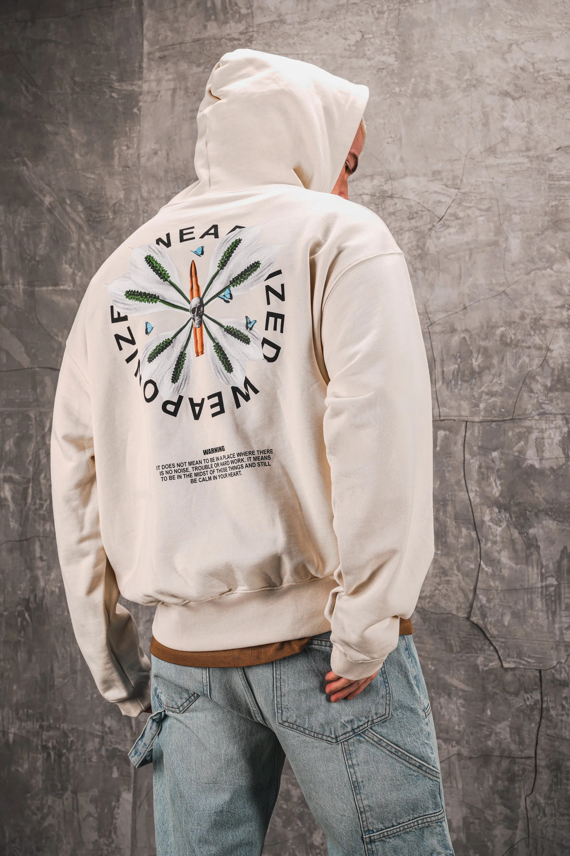 Weaponized 480GSM Oversized Hoodie - Timeless Cream